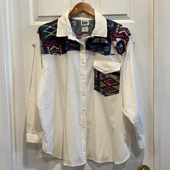 NWT Vintage Tapestry Southwestern Button Down Shirt - Picture 1 of 12